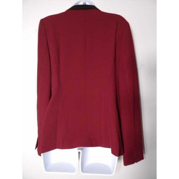 Trouve Blazer Medium Burgundy Wine Black Sport Coat Career Open Style Career - Picture 5 of 12